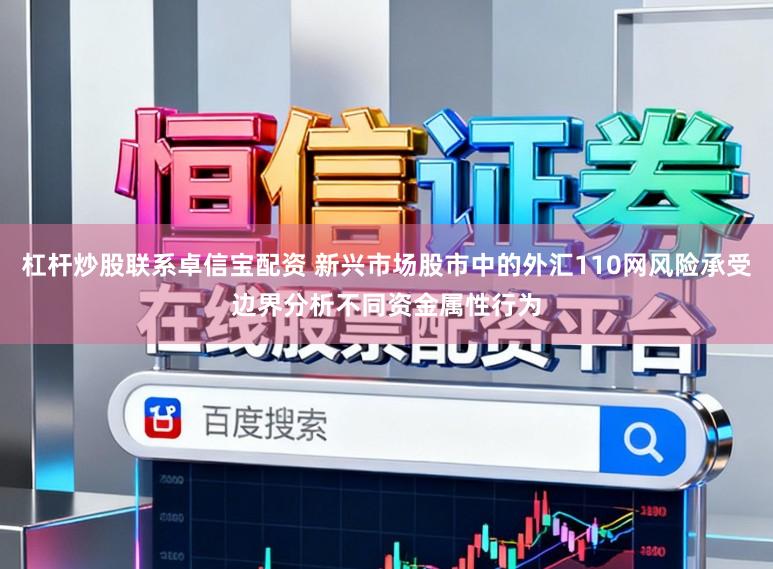 杠杆炒股联系卓信宝配资 新兴市场股市中的外汇110网风险承受边界分析不同资金属性行为
