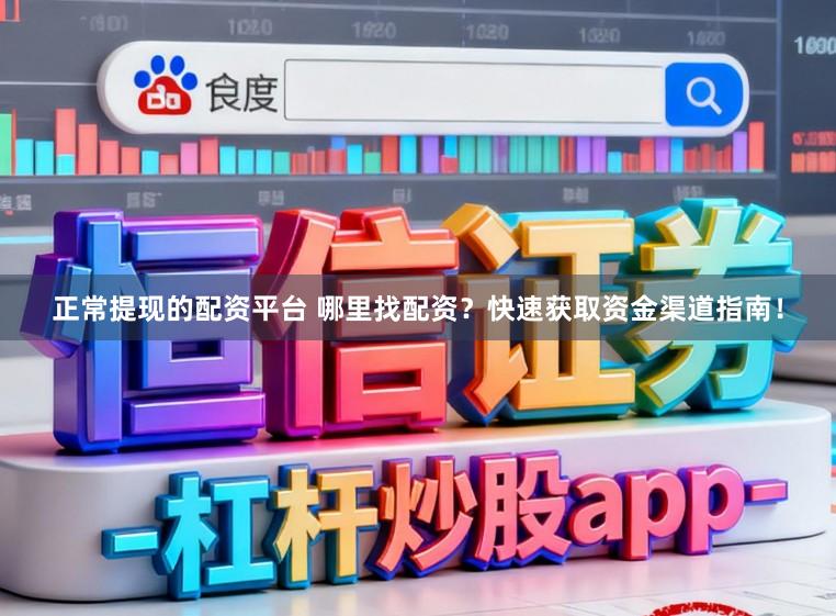 正常提现的配资平台 哪里找配资？快速获取资金渠道指南！